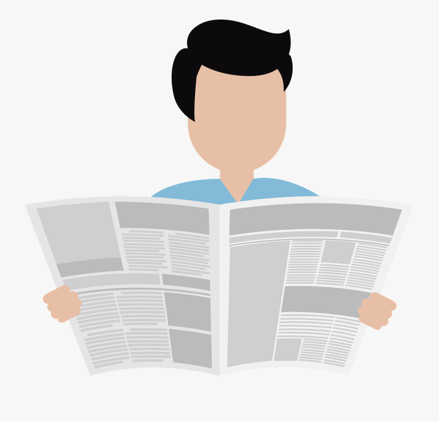 Reading Newspaper Cartoon Png , Free Transparent Clipart - ClipartKey