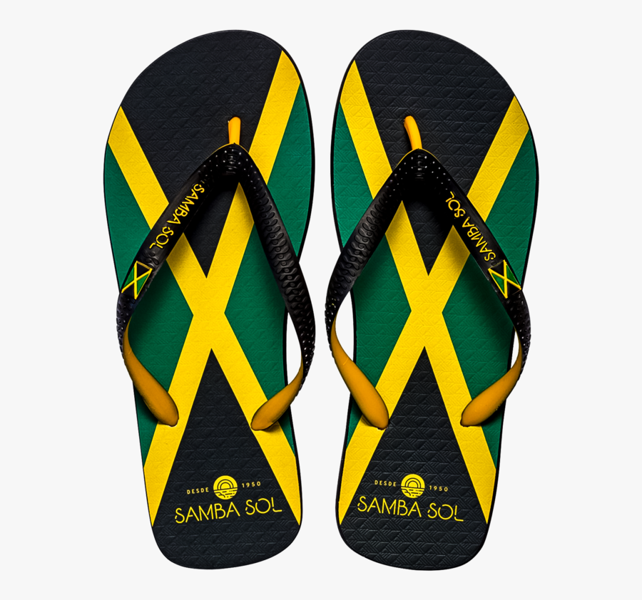 Transparent Jamaica Flag Png - Women's Jamaican Flip Flops, Transparent Clipart