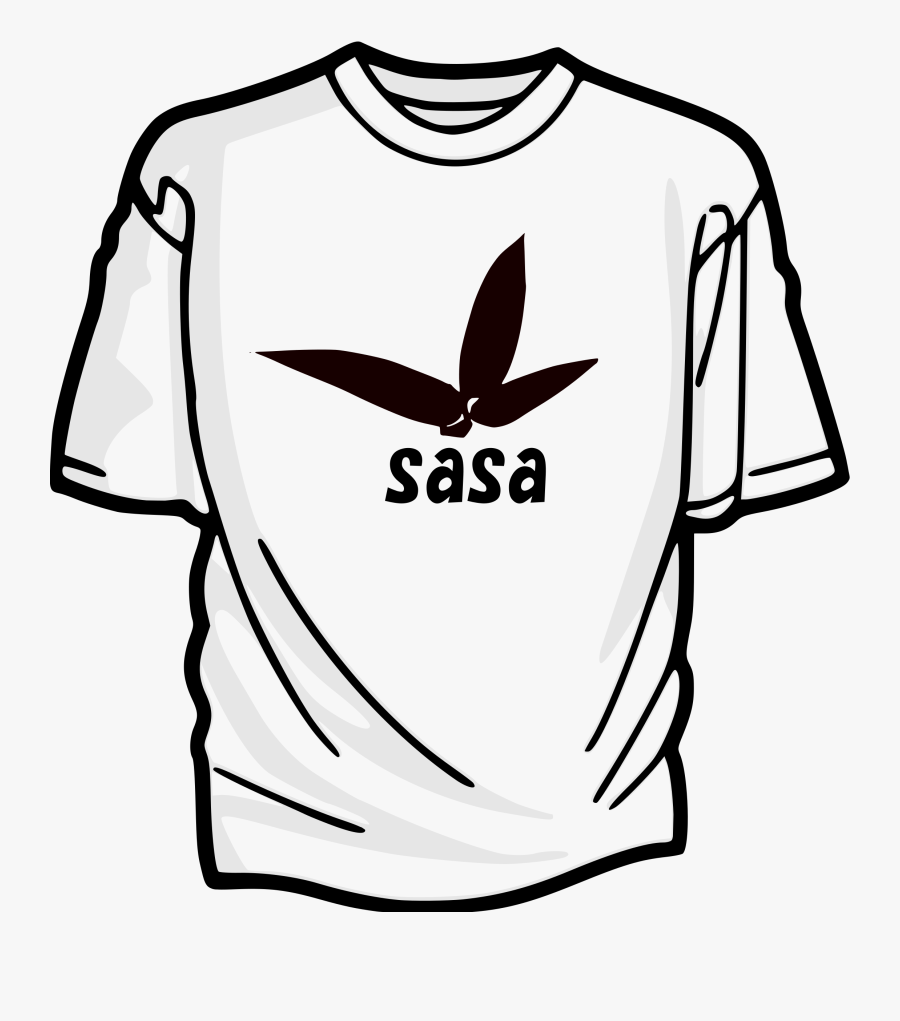 Tshirt With Sasa Logo Vector Black And White Library - T Shirt Clip Art, Transparent Clipart