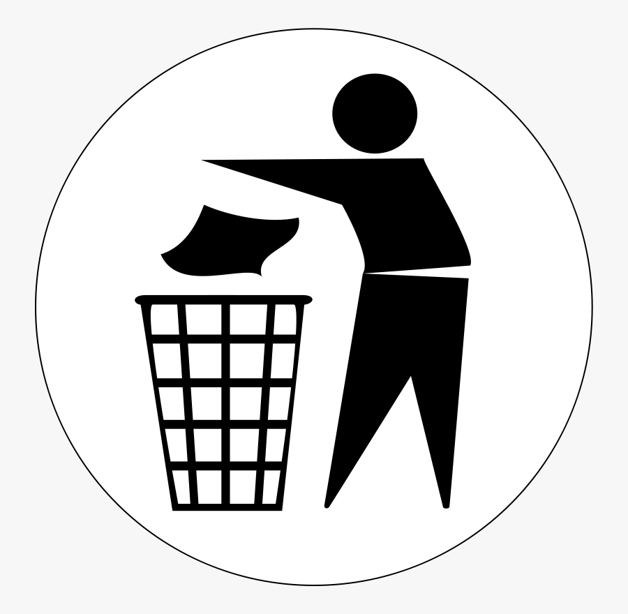 Put Rubbish In Bin Cartoon - Put Your Trash In The Bin, Transparent Clipart