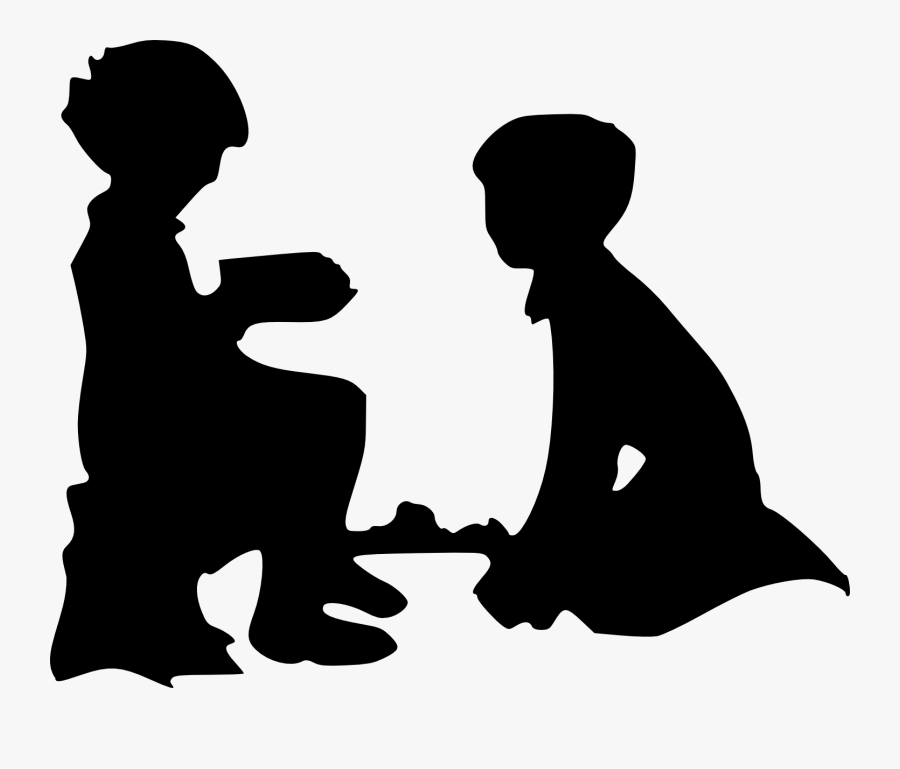 Child Silhouette Clip Art - Act Of Kindness Silhouette, Transparent Clipart