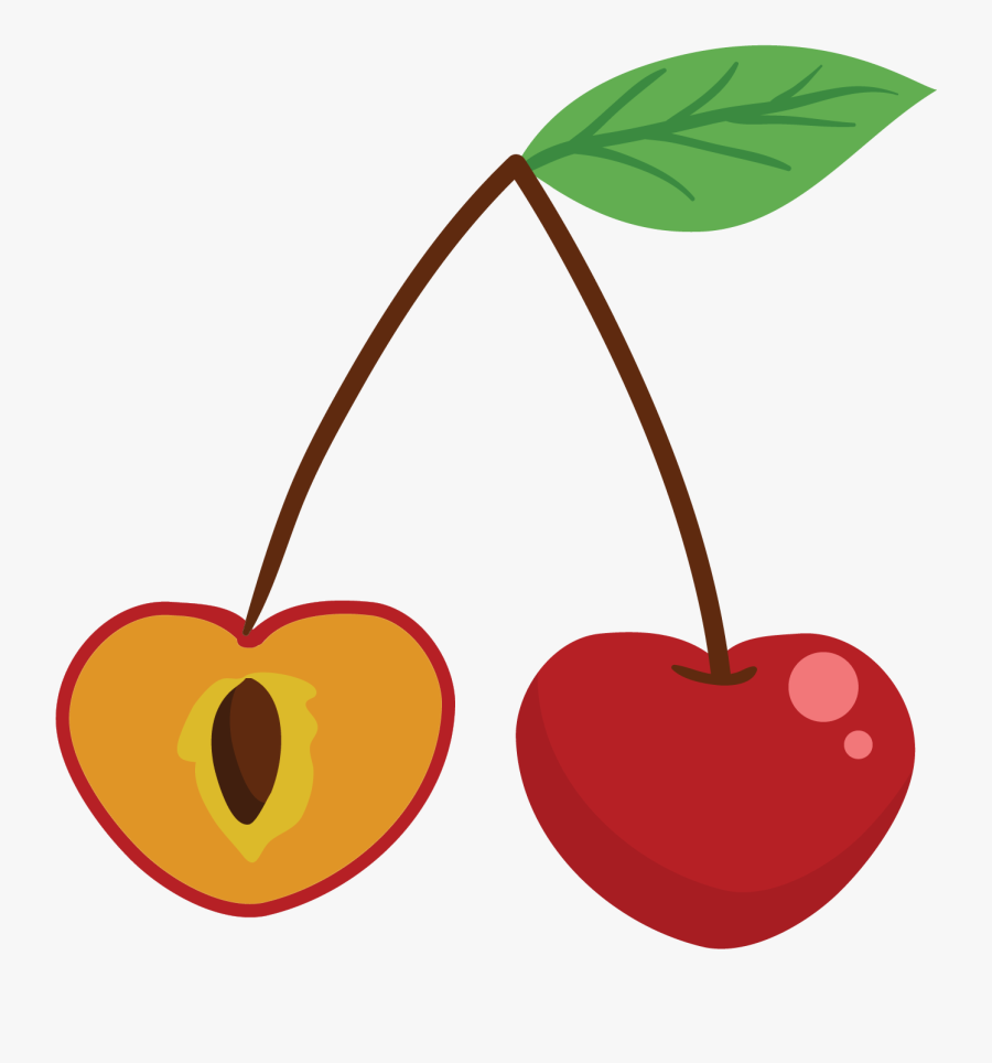 Clip Art Cartoon Cherries - Cherry, Transparent Clipart