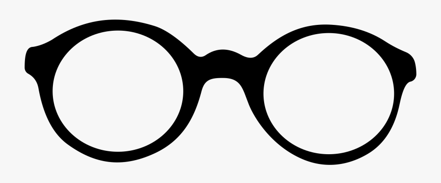 Eyeglasses Clipart Circle - Glasses Clipart Silhouette, Transparent Clipart
