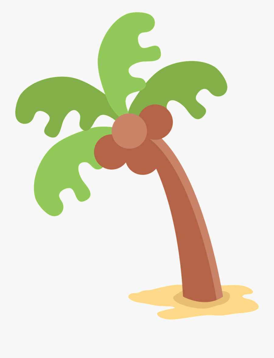 Summer Coconut Tree Cute Transparent - Illustration, Transparent Clipart