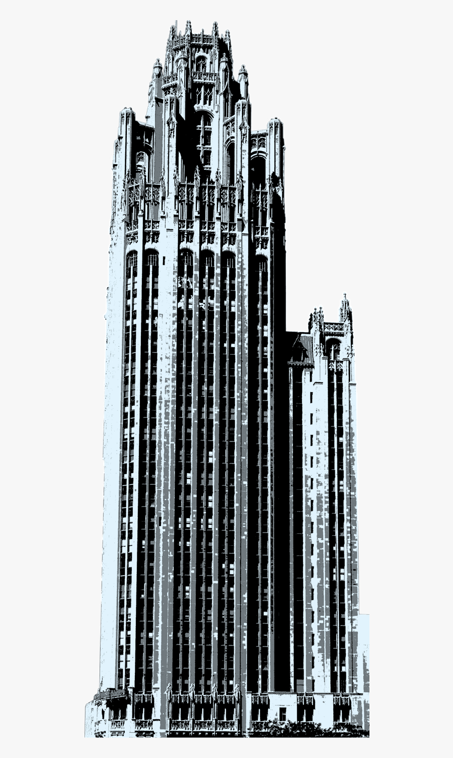 Broken Building Png Clipart Royalty Free Download - Chicago Tribune Tower Png, Transparent Clipart