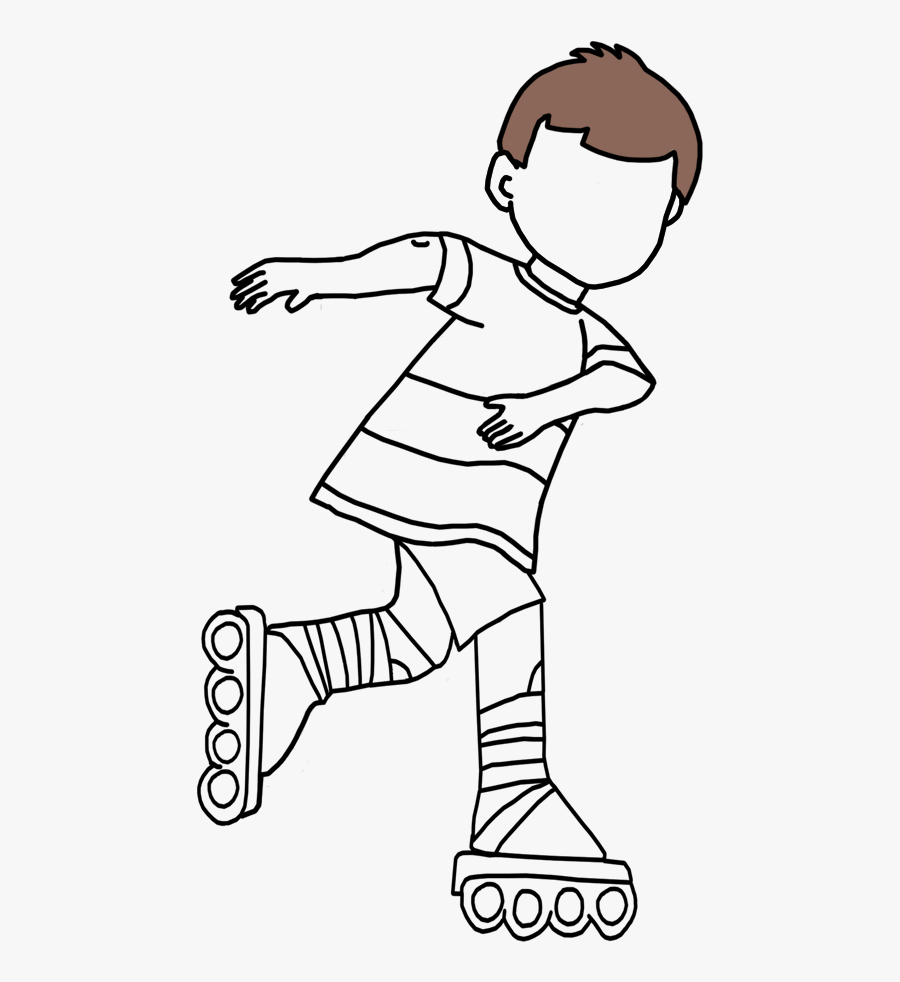 Person Clipart Roller Skating - Inline Skating, Transparent Clipart