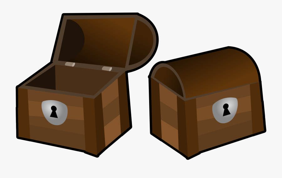 Box,cardboard,chest - Treasure Chest Open And Closed Clipart, Transparent Clipart
