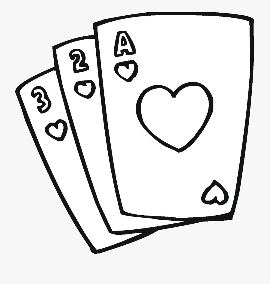 Playing Cards Collection Of Clipart Black And White - Deck Of Cards Clipart Black And White, Transparent Clipart