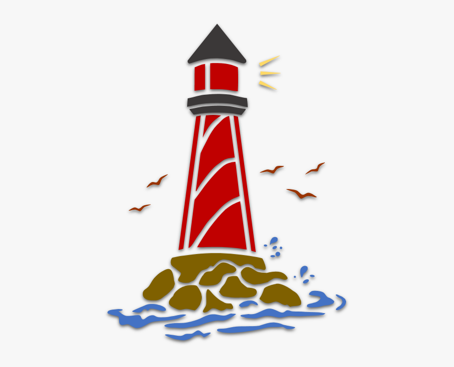 Stencil Clip Art Graphics Drawing Illustration - Lighthouse Stencil, Transparent Clipart
