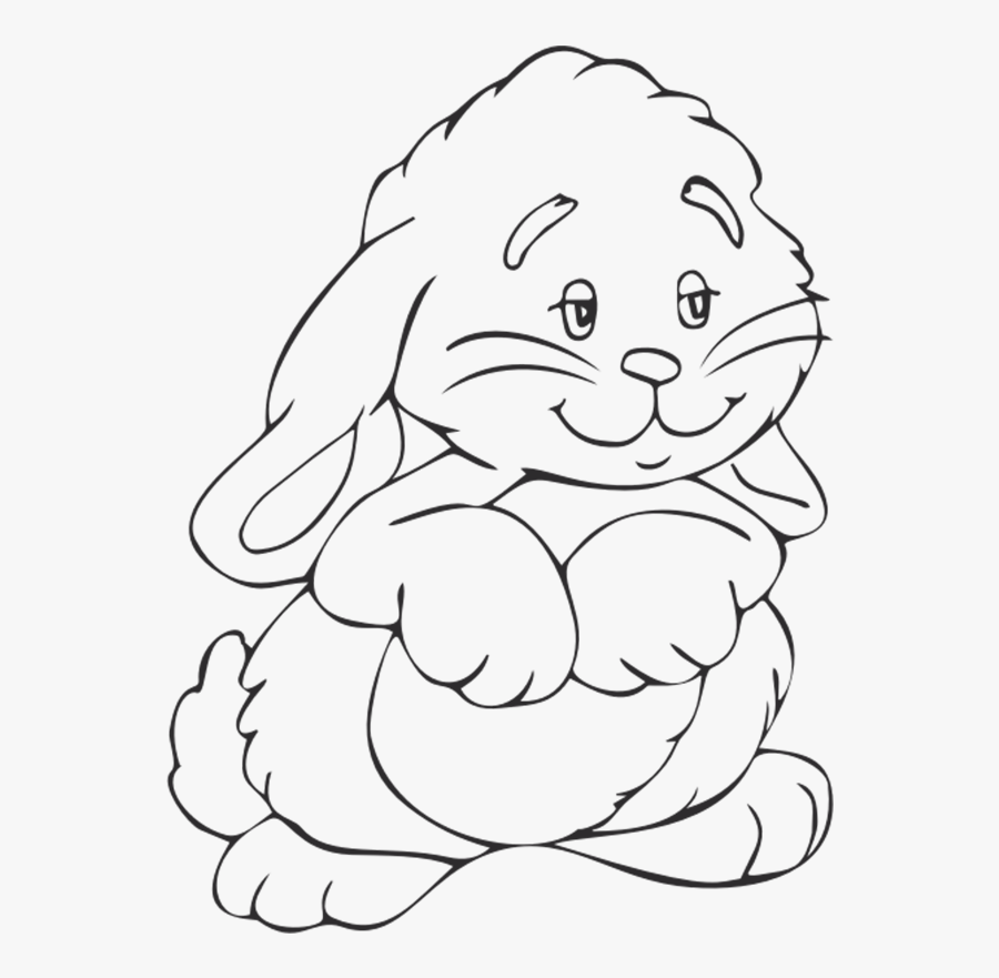 Easter Printable Clipart - Outline Images Of Bunny, Transparent Clipart