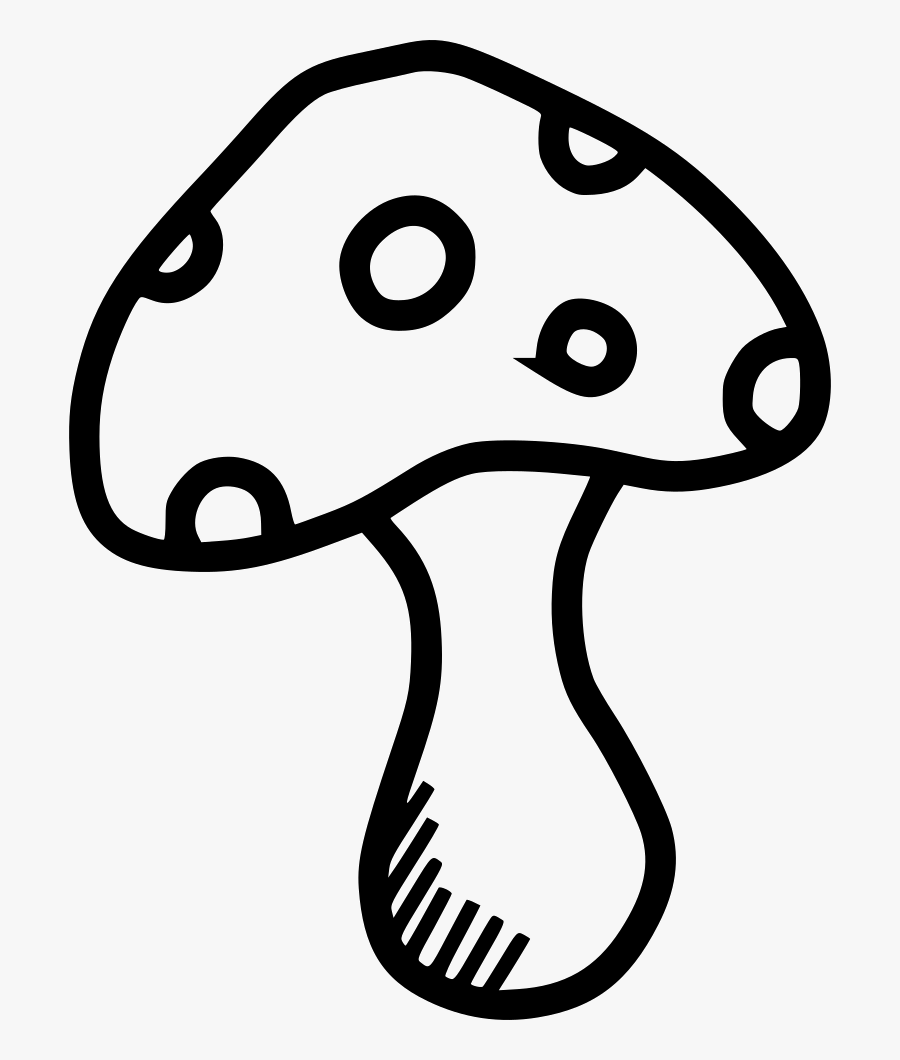 Mushroom Plant Spring Food Vegetable Comments - Line Drawing Of Mushroom, Transparent Clipart