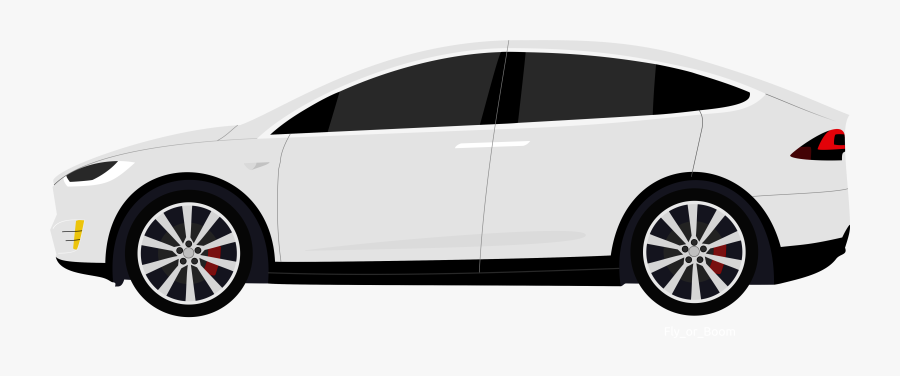 White Tesla Model X Clipart - Tesla Model X Png, Transparent Clipart