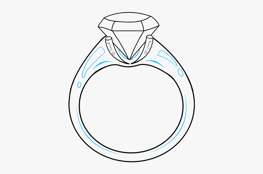 How To Draw Diamond Ring - Draw An Engagement Ring , Free Transparent ...