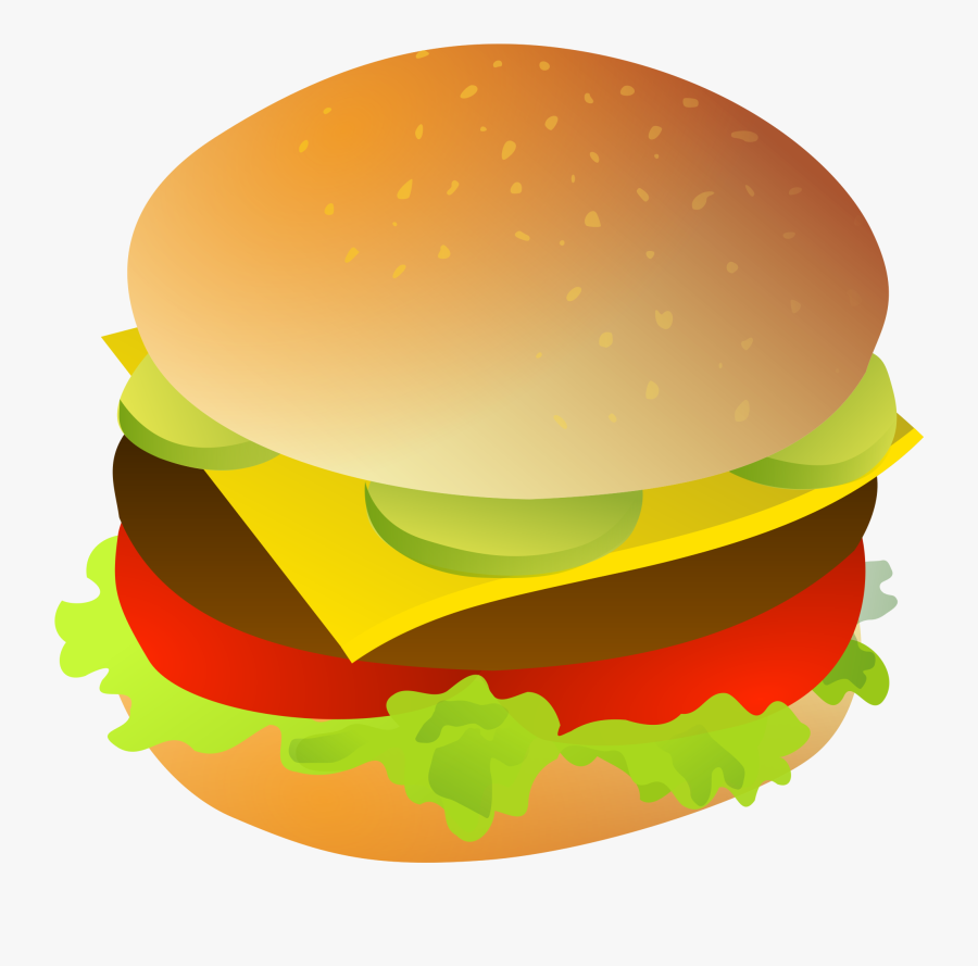 Cheese Burger Clip Art, Transparent Clipart
