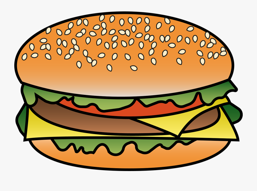 Burger Fast Food - Burger Clip Art, Transparent Clipart