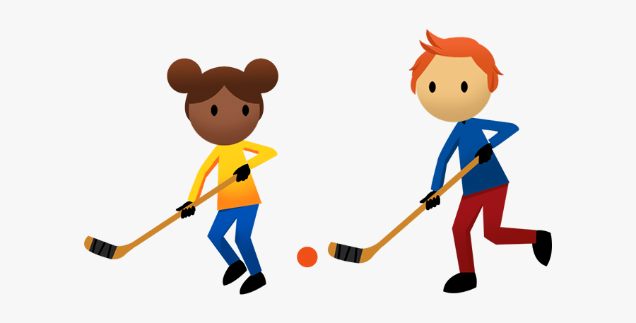 Activities - Kids Playing Hockey Clipart, Transparent Clipart