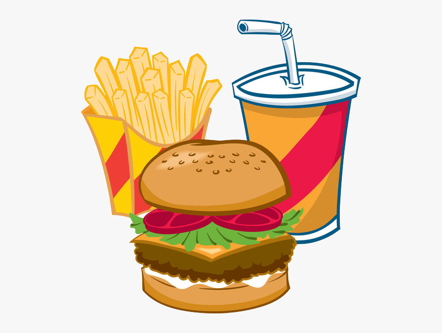 Transparent Fries Clipart - Burger Fries And A Drink, Transparent Clipart