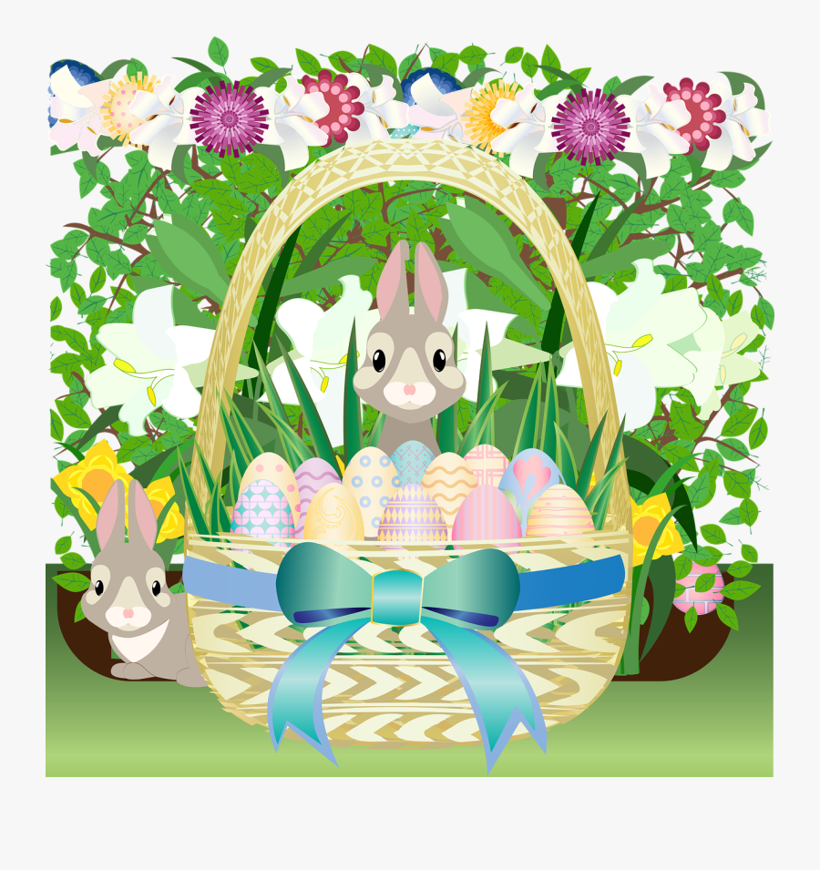 Graphic, Easter, Easter Basket, Spring, Easter Egg - Cartoon, Transparent Clipart