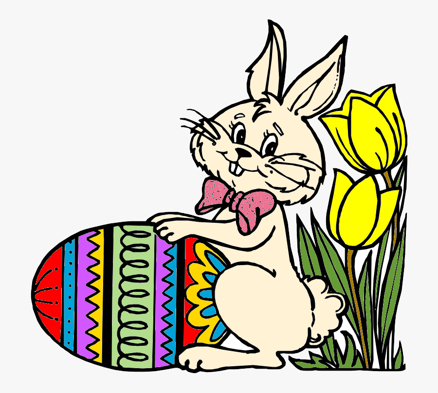 Easter Bunny - Coloring Pages, Transparent Clipart