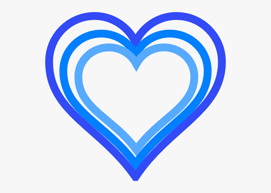 Triple Heart Clipart - Blue And White Heart, Transparent Clipart