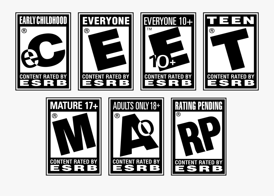 Video Game Age Ratings, Transparent Clipart