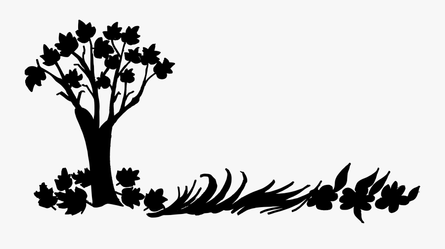 Clip Art Nature Silhouettes - Flower Silhouette Background Png, Transparent Clipart