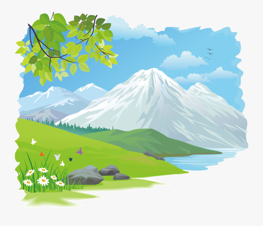 Drawing Clip Art Beautiful - Tree With Scenery Vector , Free ...