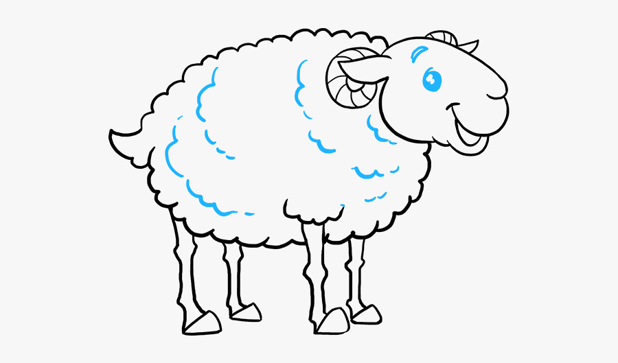 How To Draw A Sheep Really Easy Drawing Tutorial - Drawing, Transparent Clipart