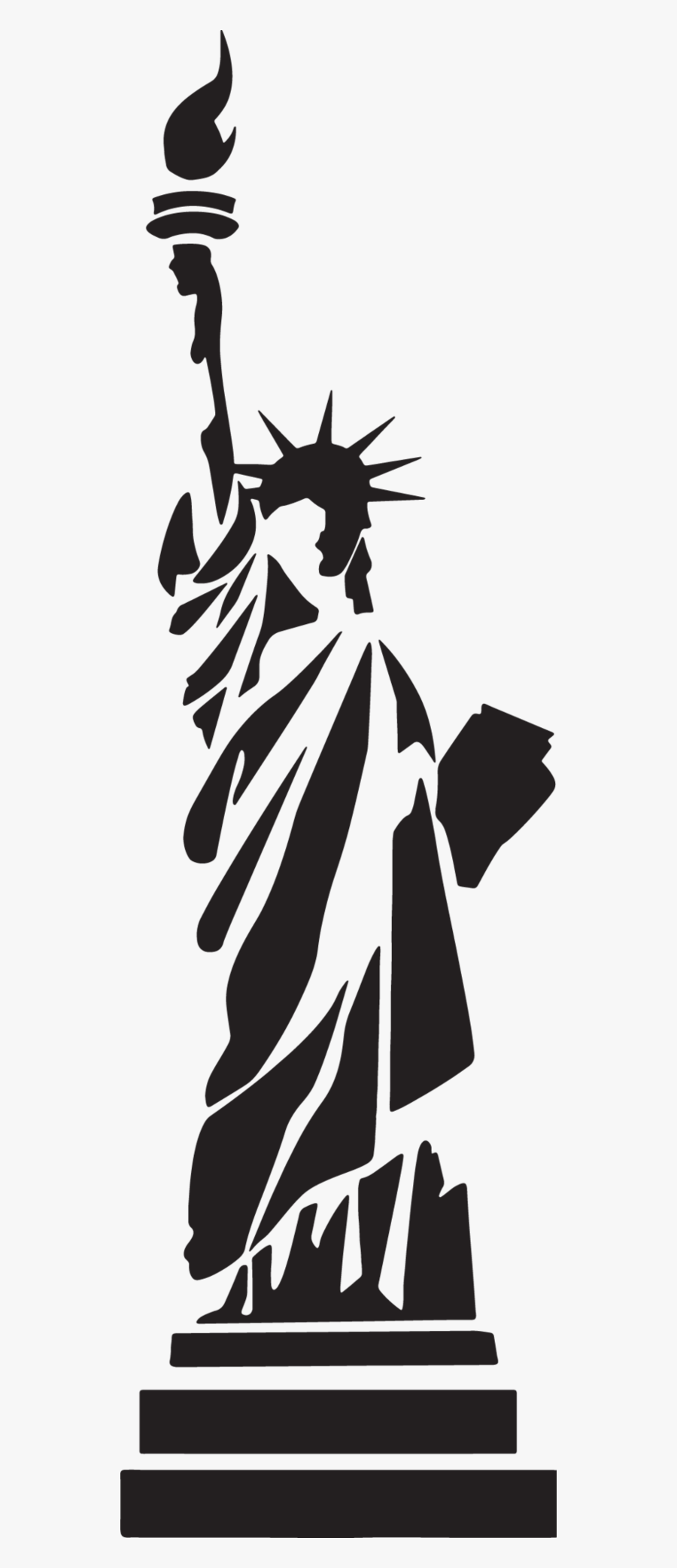 Stencil Statue Of Liberty, Transparent Clipart