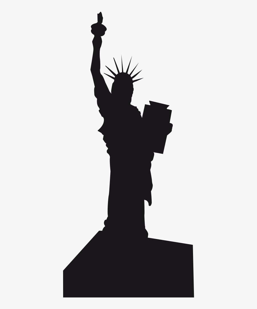 Silhouette Statue Of Liberty Clipart, Transparent Clipart