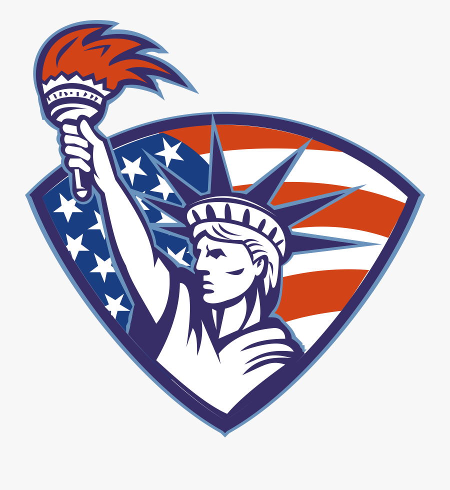Statue Of Liberty Clipart Torch - Liberty Elite Volleyball Logo, Transparent Clipart