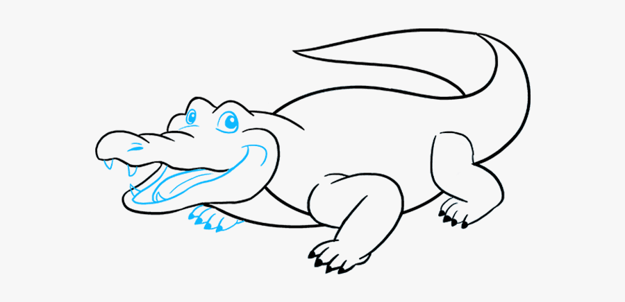 How To Draw An Alligator - Buwaya Drawing, Transparent Clipart