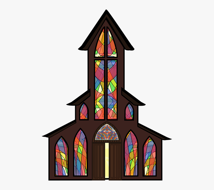 Graphic, Christmas, Advent, Church, Country Church - Stained Glass, Transparent Clipart