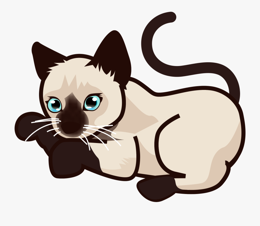 Peo Siamese Kitten Clipart , Png Download - Clip Art Siamese Cat, Transparent Clipart