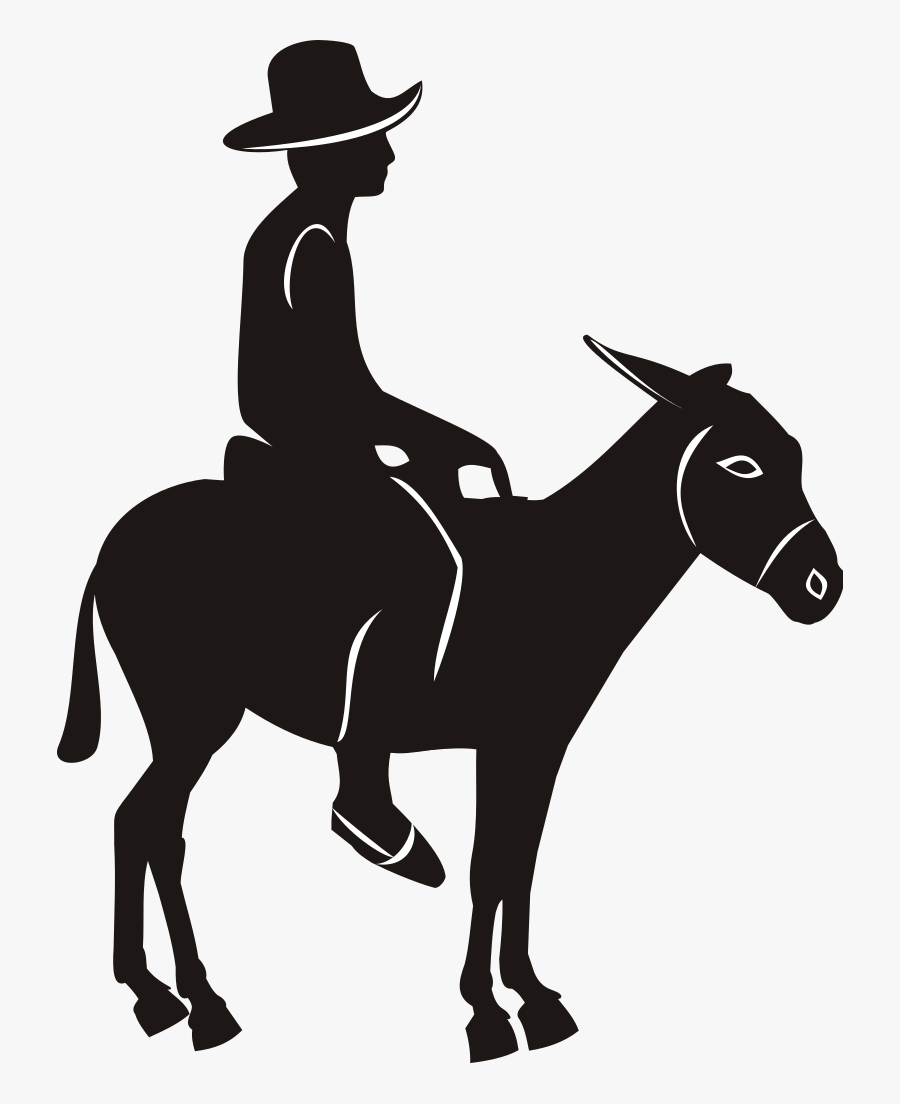 Transparent Donkey Silhouette Png - Donkey Riding Icon, Transparent Clipart