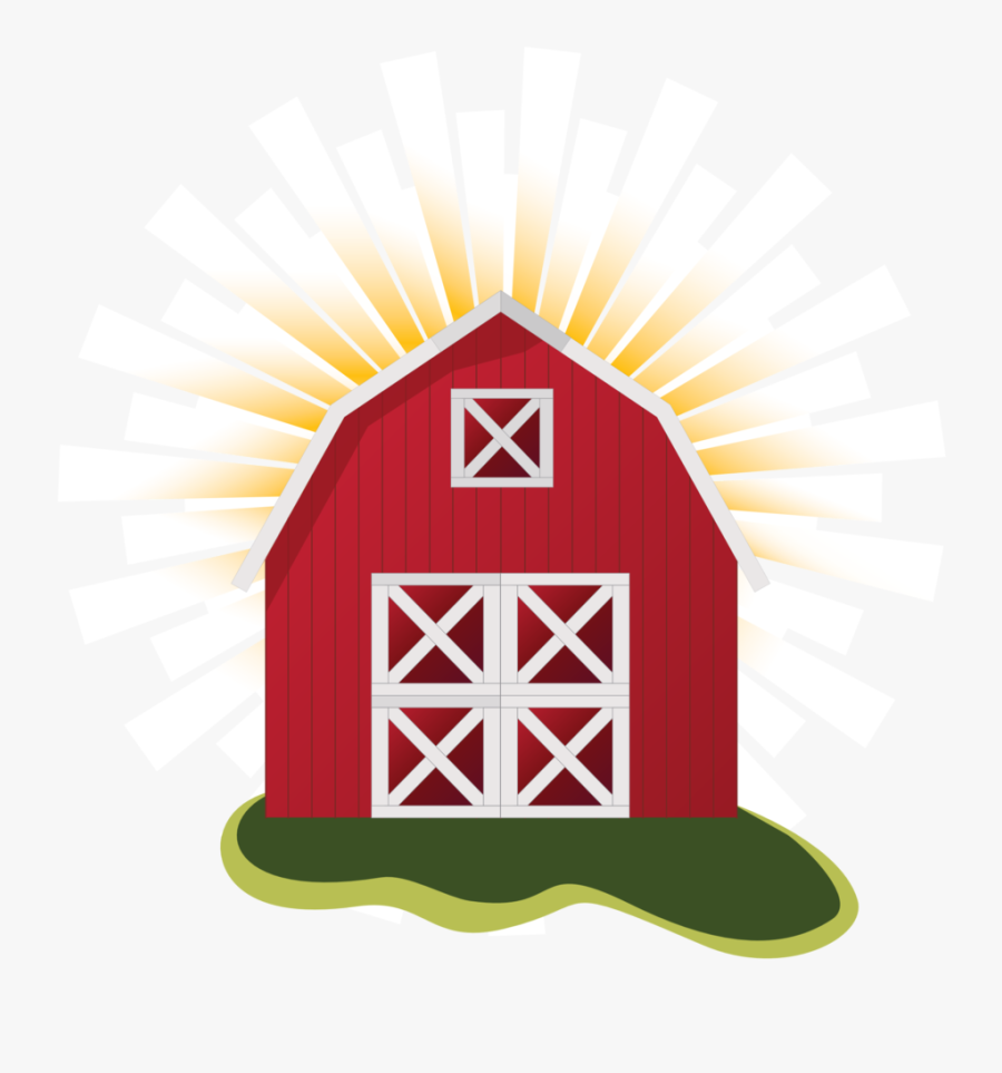 Barn Cattle Farm Computer Icons Hay - Red Barn Clipart, Transparent Clipart