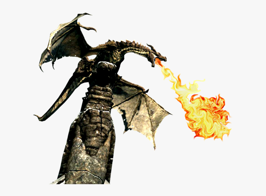 Dragon Clipart Fire Breathing Dragon - Elder Scrolls Skyrim Dragon, Transparent Clipart