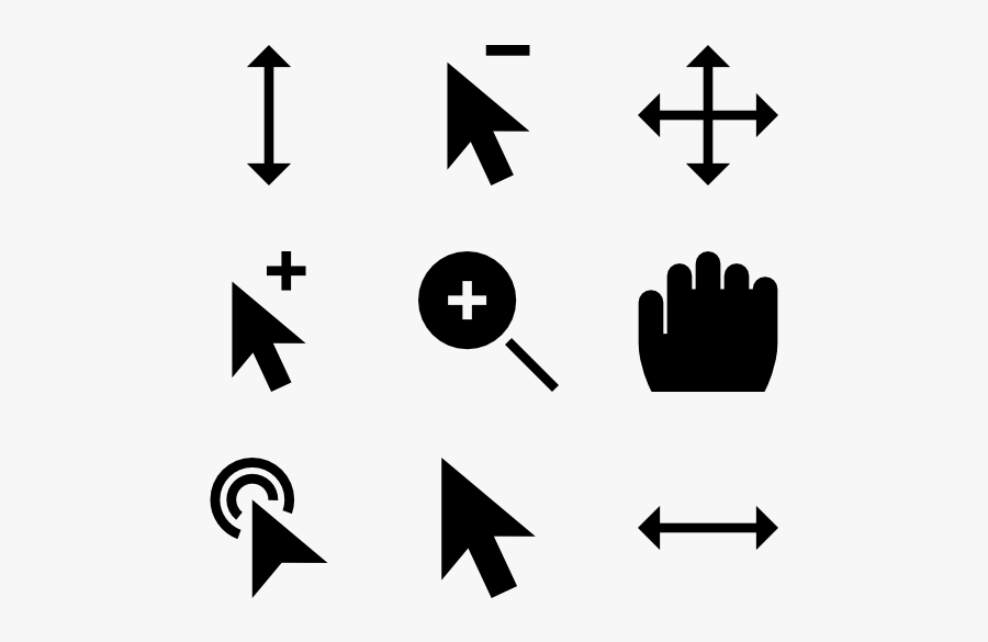 Scroll Icons - Mouse Cursor Icons, Transparent Clipart