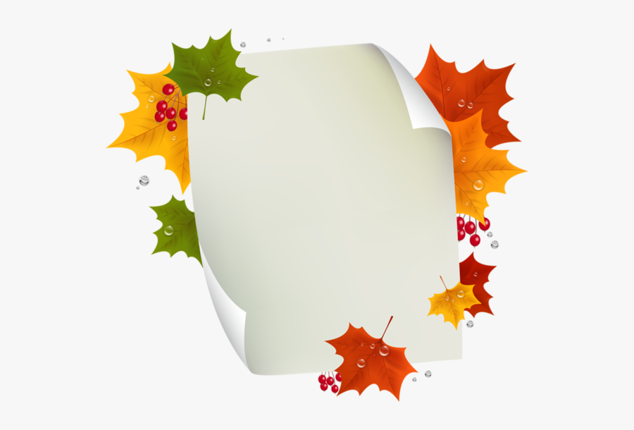 Autumn Frame For Text Png, Transparent Clipart
