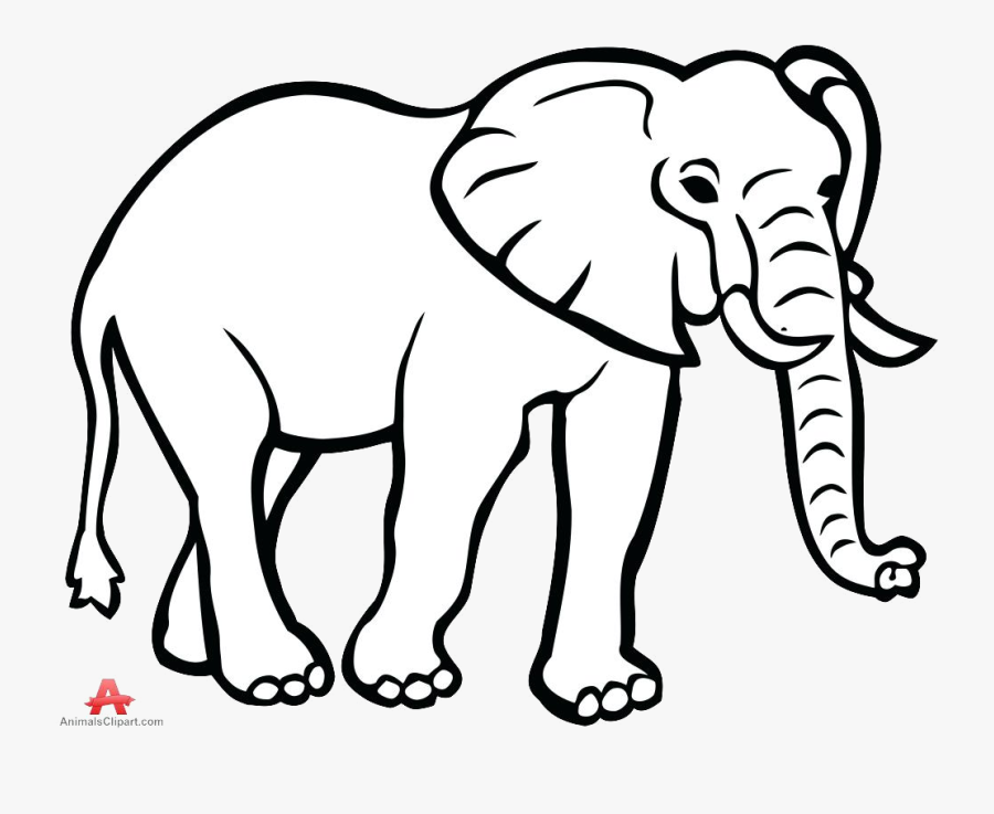 Elephant Outline Drawing Face Clipart Free Transparent - Outline Drawing Of Elephant, Transparent Clipart