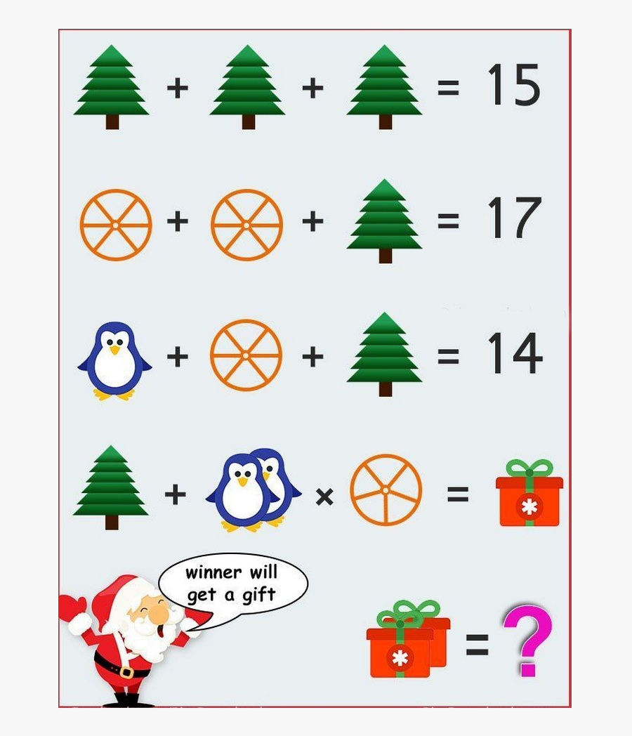 Christmas Puzzles Png Clipart - Iq Puzzles For Whatsapp, Transparent Clipart