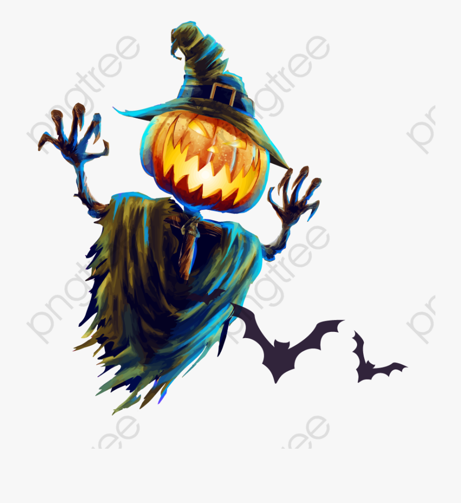 Scarecrow Clipart Halloween - Scarecrow Halloween Clipart, Transparent Clipart