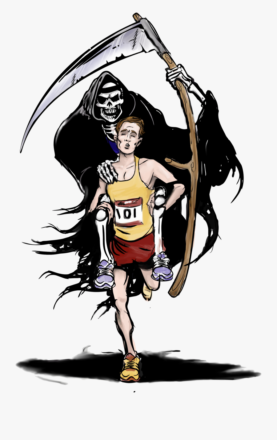 The Running Reaper - Illustration, Transparent Clipart