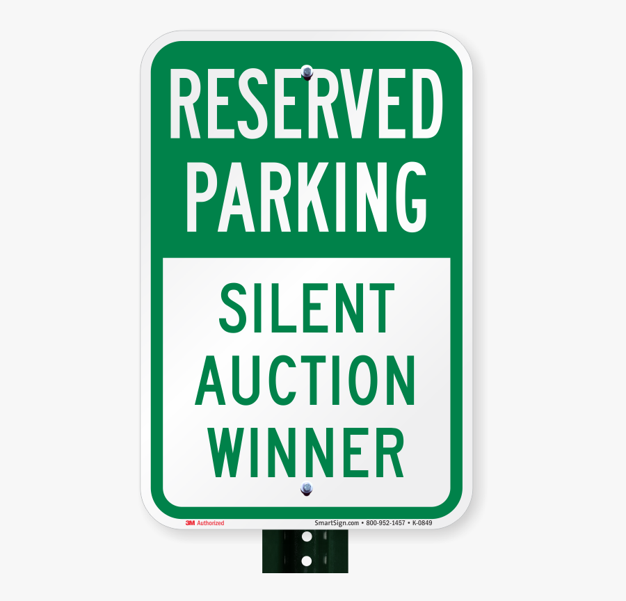 Sign Romeo Landinez Co - Silent Auction Parking Space, Transparent Clipart