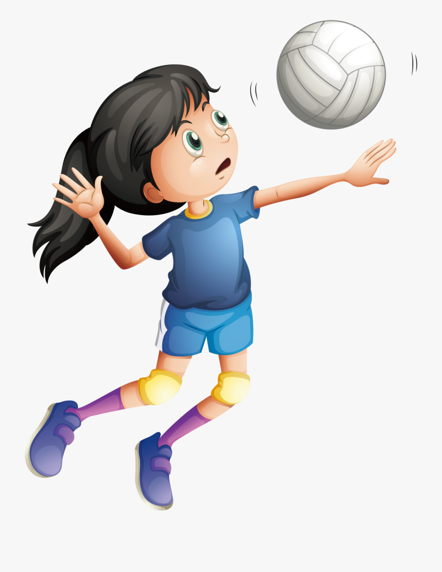 1500 X 1501 7 - Asian Girl Volleyball Cartoon, Transparent Clipart