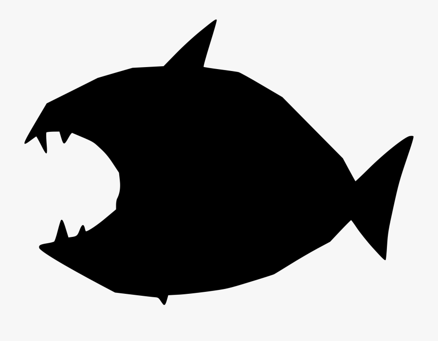 Clip Art Silhouette Shark Portable Network Graphics - Piranha Silhouette Png, Transparent Clipart