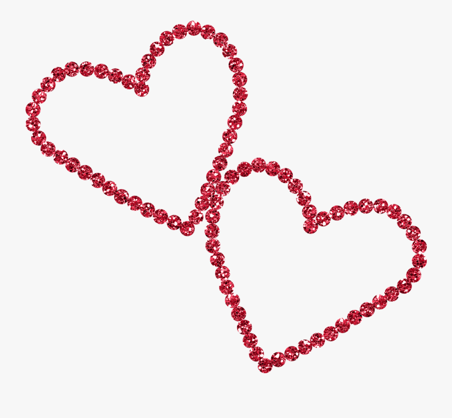Red Diamond Heart, Transparent Clipart