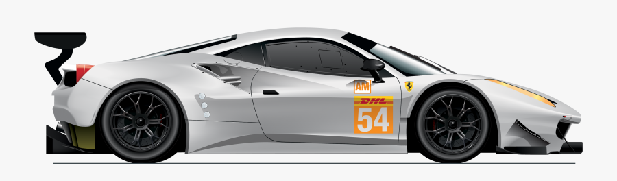 Ferrari 488 Racing Car Png Clipart - Ferrari Jmw Motorsport 2018, Transparent Clipart