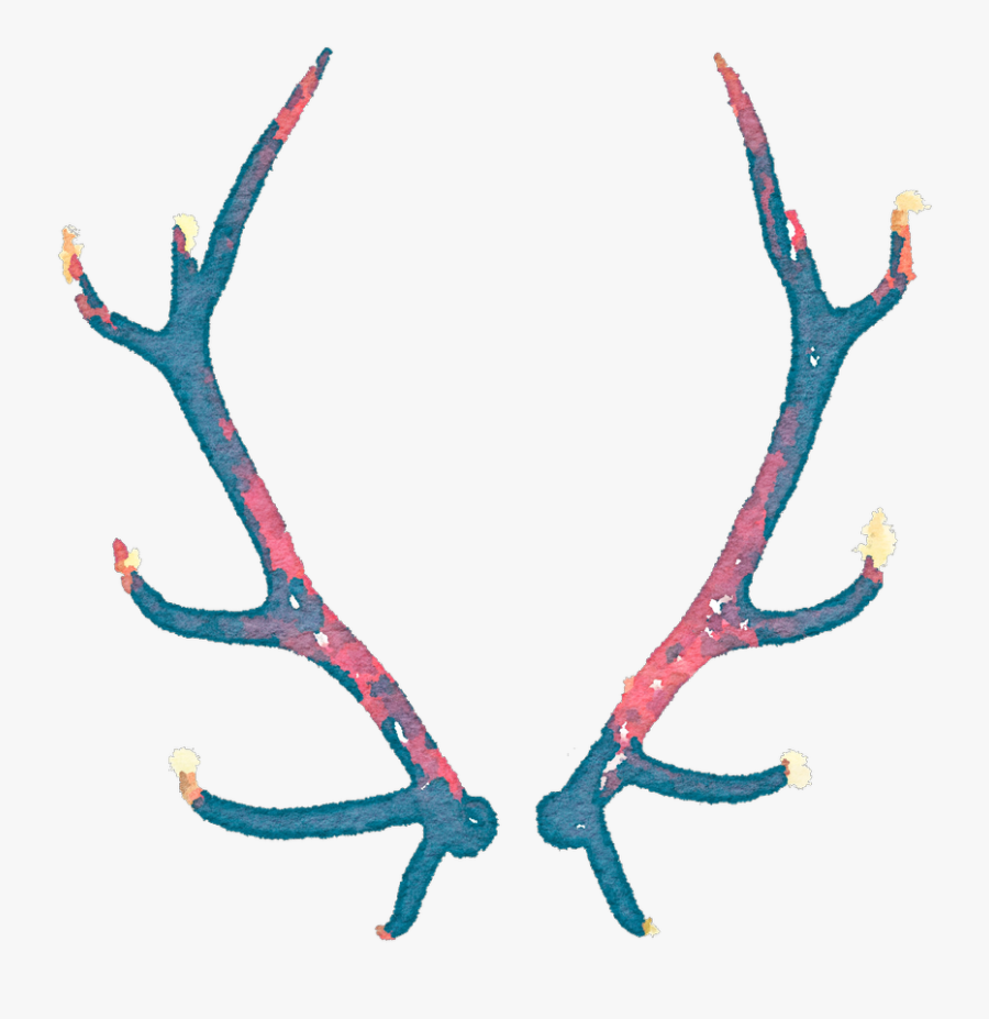 Watercolor Clipart Antlers - Water Color Antlers Png, Transparent Clipart