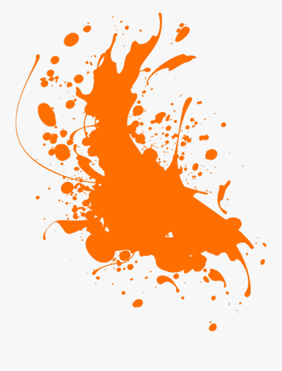 #orange #paint #splat #remixit - Orange Paint Splatter Png, Transparent Clipart